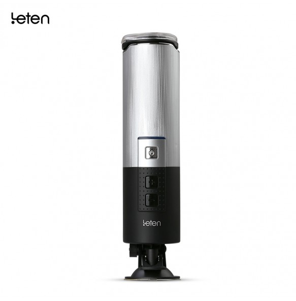 HK LETEN - Piston Hands-Free Auto-Retractable Masturbation Cup (Chargeable - Silver)